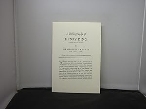 Douglas Cleverdon - Prospectus for A Bibliography of Henry King, Bishop of Chichester by Geoffrey...