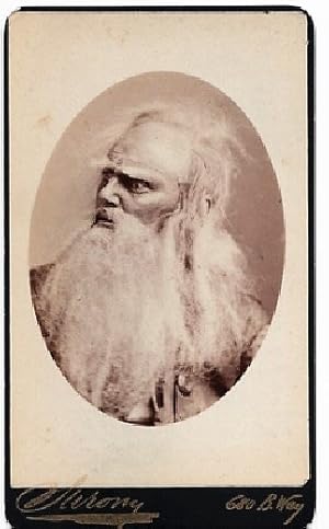 CARTE DE VISITE OF AMERICAN ACTOR JOSEPH JEFFERSON IN CHARACTER AS RIP VAN WINKLE, PHOTOGRAPHED B...