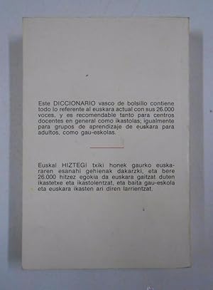 DICCIONARIO HIZTEGI. CASTELLANO EUSKARA. EUSKERA - CASTELLANO. TDK228