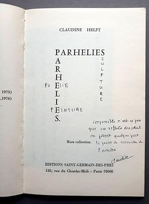 Parhelies - Hors Collection - signiert + ein zweiseitiger Brief