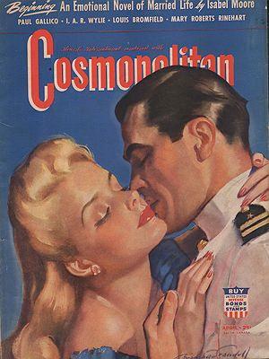 ORIG VINTAGE MAGAZINE COVER/ COSMOPOLITAN APRIL 1942