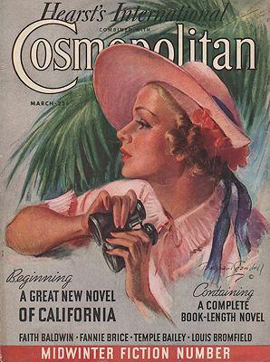 ORIG VINTAGE MAGAZINE COVER/ COSMOPOLITAN MARCH 1936