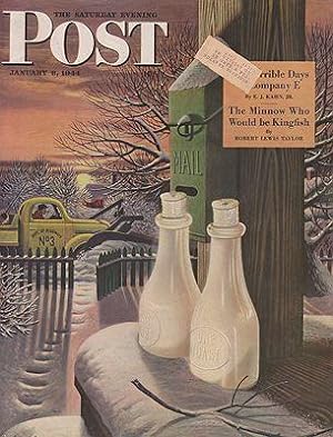 ORIG VINTAGE MAGAZINE COVER/ SATURDAY EVENING POST - JANUARY 8 1944