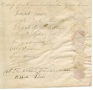 Many of the leading Jews of Newport and New York sign 1818 land sale from estate of Benjamin Seix...