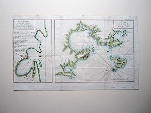 Plan du Port d Acapulco sur la cote du Mexique./ Plan de la Baye de Manille