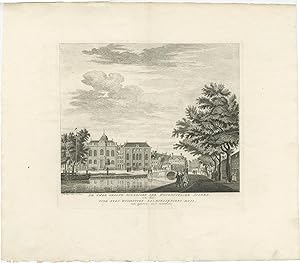 Antique Print of two German synagogues in Amsterdam by J. de Beijer (1760)