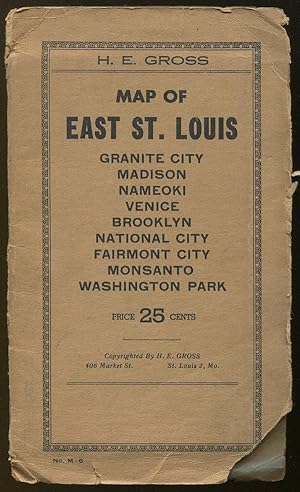 Map of East St. Louis, Granite City, Madison, Nameoki, Venice, Brooklyn, National City, Fairmont ...