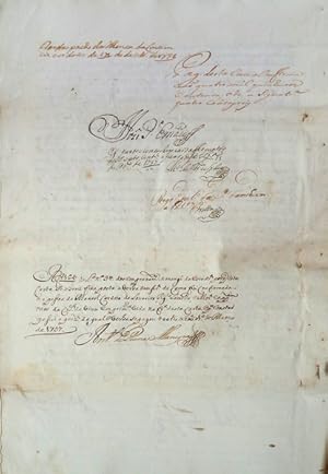 MANUSCRITO   SÉC. XVIII   CARTA DE CONFIRMAÇÃO DAS COMENDAS HERDADAS POR MANUEL CARDOSO FIGUEIRED...