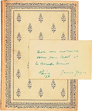 COLLECTED POEMS with SIGNED Visiting Card