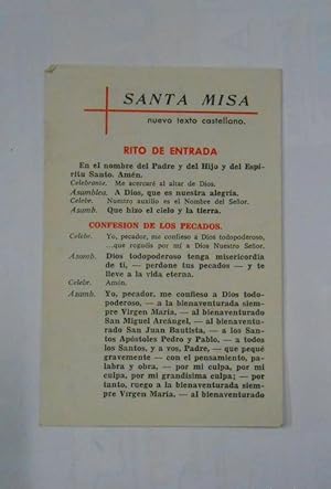 FOLLETO LIBRETO DE LA SANTA MISA. OFICINA DIOCESANA DE PRENSA MADRID. TDKP1