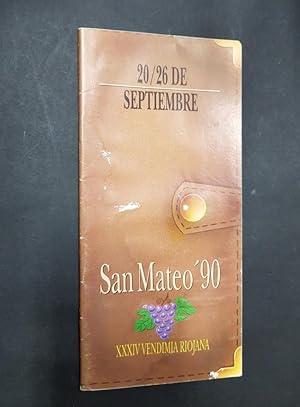 Programa fiestas san mateo - 1990 - logroño - tdkp10