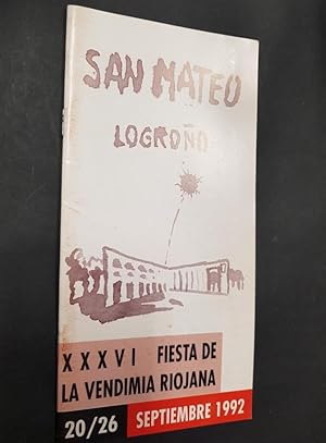 Programa fiestas san mateo - 1992 - logroño - tdkp10