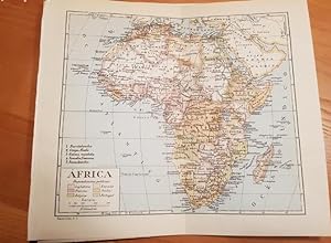 lamina - mapa africa - dependencias politicas - espasa calpe - tdkpr1