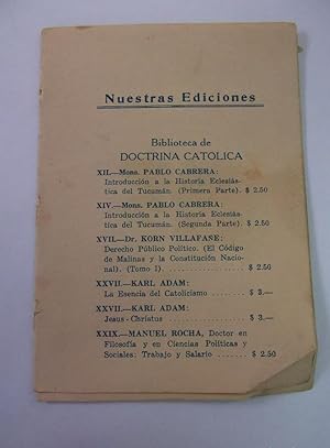 NUESTRAS EDICIONES BIBLIOTECA DE DOCTRINA CATOLICA. TDKP12