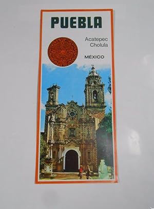 FOLLETO TURISTICO DE PUEBLA. ACATEPEC. CHOLUCA. MEXICO. AÑOS 70. TDKP7