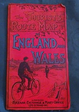 The Tourists Route map Of England and Wales. (Linen backed) With 30 Road Routes