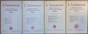 L'Initiation n°1, 2, 3, 4. 36 ème année (année 1962) Cahiers de documentation ésotérique traditio...