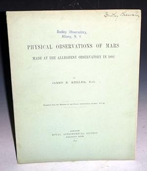 Physical Observations of Mars Made at the Allegheny Observatory in 1892