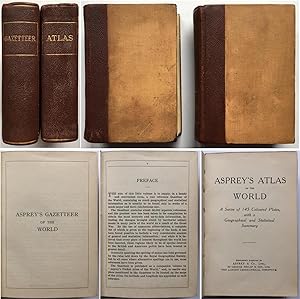Asprey's Atlas of the World; and Asprey's Gazetteer 2 Vols. LEATHER