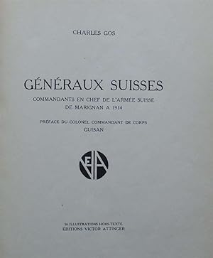 Généraux suisses - Commandants en chef de l'Armée Suisse de Marignan à 1914