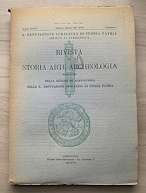Rivista di Storia Arte Archeologia / Rivista di Storia, Arte e Archeologia. Bollettino della Sezi...