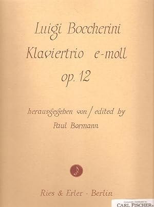 Boccherini: Piano Trio in E minor Op.12 (violin,cello,piano) with Parts