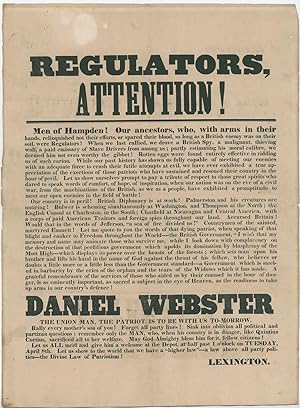 Scathingly Anti-British Broadside Heralds Daniel Webster