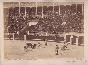 Corridas de Toros. Frascuelo pasando de muleta. A Bull Fight at Madrid. 1889