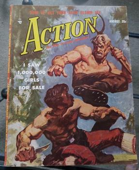 ACTION Men Adventure Magazine V1 #4 August 1953 Grunge Fight Hurricane Korean