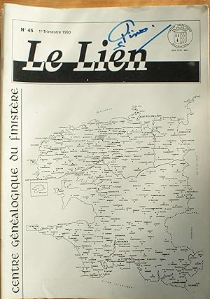Le Lien du Centre Généalogique du Finistère - Numéro 45 de 1er trimestre 1993