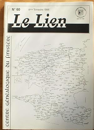 Le Lien du Centre Généalogique du Finistère - Numéro 60 de 4ème trimestre 1996