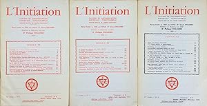 L'Initiation n°1, 3, 4. (1974) 47 ème année. Cahiers de documentation ésotérique traditionnelle. ...