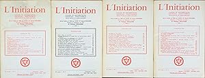 L'Initiation n°1, 2, 3, 4 (1975) 48 ème année. Cahiers de documentation ésotérique traditionnelle...