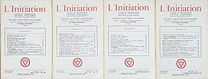 L'Initiation n°1, 2, 3, 4 (1977) Nouvelle série. Cahiers de documentation ésotérique traditionnel...
