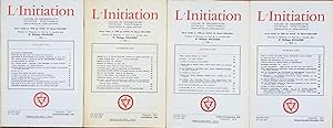 L'Initiation n°1, 2, 3, 4 (1978) Nouvelle série. Cahiers de documentation ésotérique traditionnel...