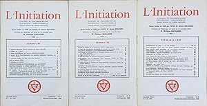 L'Initiation n°1, 2, 4. (1980) Nouvelle série. Cahiers de documentation ésotérique traditionnelle...