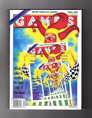 Games Magazine - April, 1998. Acrostics, Logic Puzzles, Cryptograms, Crosswords