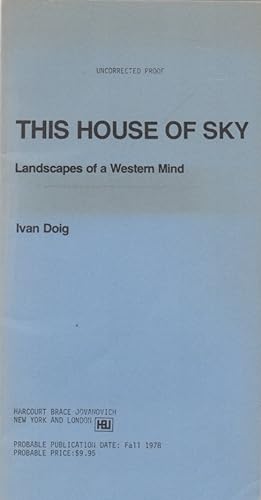 This House of Sky. Landscapes of a Western Mind