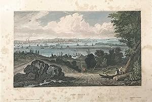 Old View of New York harbor (hand-coloured) Print