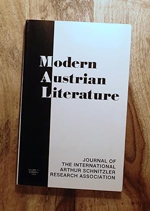 MODERN AUSTRIAN LITERATURE : Volume 11, No. 2, 1978