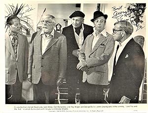 PHOTOGRAPH SIGNED BY RAY BOLGER, GEORGE BURNS, AND KEYE LUKE