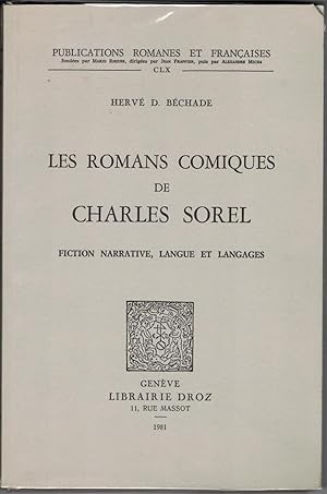 Les Romans comiques de Charles Sorel. Fiction narrative, langue et langages.