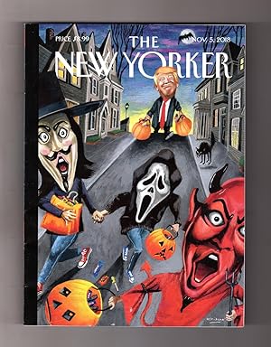 The New Yorker - November 5, 2018. Mark Ulriksen Cover, "Boo". Gavin Newsom; Trump Era Follies; E...