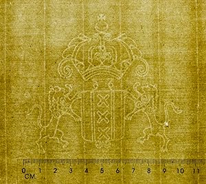 Pair of blank sheet of laid paper with watermarks Arms of Amsterdam and HD (Huijsduijnen)