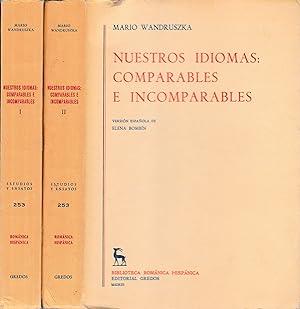 Nuestros idiomas: comparables e incomparables. 2 volumi Version Espanola de E. Bombin