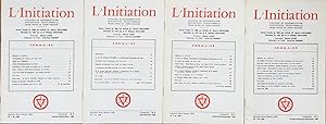 L'Initiation n°1, 2, 3, 4. (1986) Nouvelle série. Cahiers de documentation ésotérique traditionne...