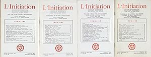 L'Initiation n°1, 2, 3, 4. (1984) Nouvelle série. Cahiers de documentation ésotérique traditionne...