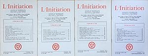 L'Initiation n°1, 2, 3, 4. (1987) Nouvelle série. Cahiers de documentation ésotérique traditionne...