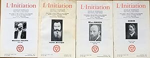 L'Initiation n°1, 2, 3, 4. (1990) Nouvelle série. Cahiers de documentation ésotérique traditionne...
