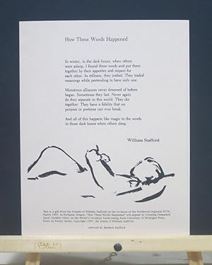 How These Words Happened ( Broadside)